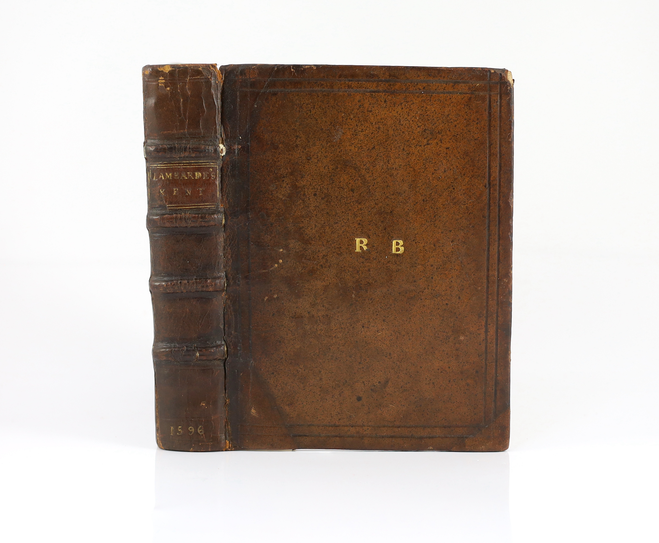 Lambarde, William - A Perambulation of Kent: conteining the description, hystorie, and customes of that shyre ... (second edition) now increased and altered ... title within generously decorated border, heptarchy map, fo